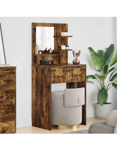 Tavoli da Trucco per Camera da Letto con cassetto Rovere fumé