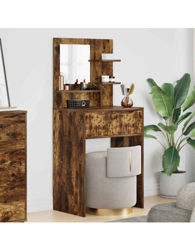 Tavoli da Trucco per Camera da Letto con cassetto Rovere fumé