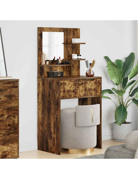Tavoli da Trucco per Camera da Letto con cassetto Rovere fumé