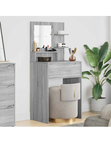 Tavoli da Trucco per Camera da Letto con cassetto Grigio Sonoma