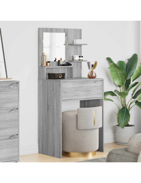 Tavoli da Trucco per Camera da Letto con cassetto Grigio Sonoma