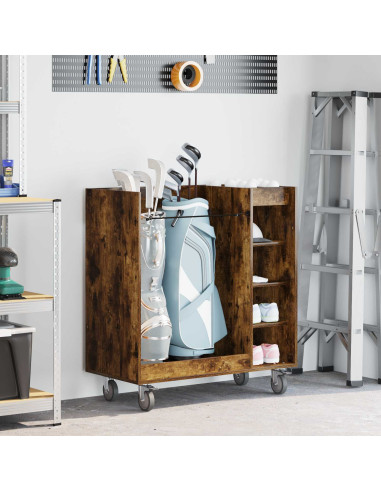 Armadio per Golf con ruota Rovere fumé 90 x 45 x 98 cm