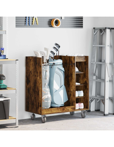 Armadio per Golf con ruota Rovere fumé 90 x 45 x 98 cm