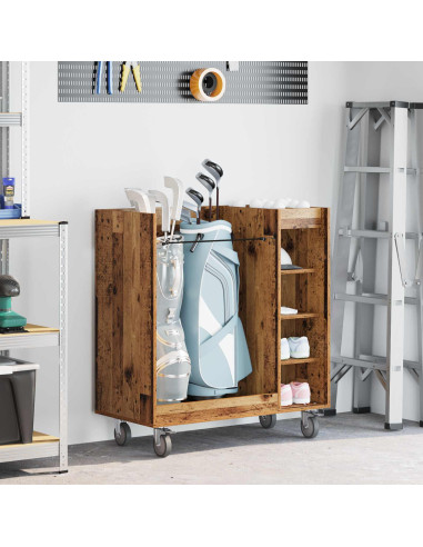 Armadio per Golf con ruota Legno vecchio 90 x 45 x 98 cm