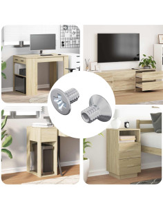 Viti a testa conica 2 pcs Argento M4 x 6 mm Acciaio