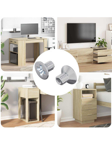 Viti a testa conica 2 pcs Argento M4 x 6 mm Acciaio