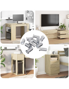 Vite 10909 pcs Argento M6 x 12 mm Ferro