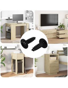 Chiodo autofilettante 2 pcs Nero 3,5 x 12 mm Ferro