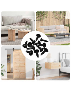 Chiodo autofilettante 16364 pcs Nero 3,5 x 12 mm Ferro