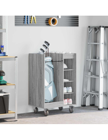 Armadio per Golf con ruota Grigio Sonoma 65 x 45 x 98 cm