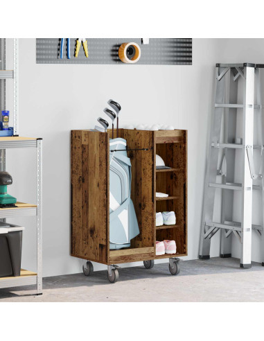 Armadio per Golf con ruota Legno vecchio 65 x 45 x 98 cm