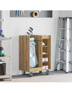 Armadio per Golf con ruota Rovere artigianale 65 x 45 x 98 cm