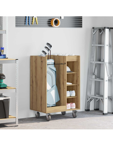 Armadio per Golf con ruota Rovere artigianale 65 x 45 x 98 cm