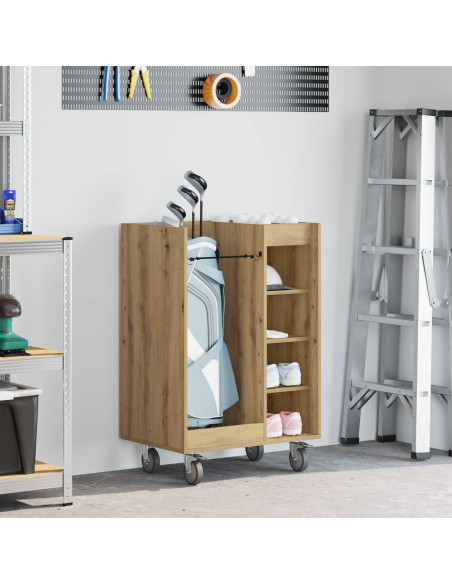 Armadio per Golf con ruota Rovere artigianale 65 x 45 x 98 cm