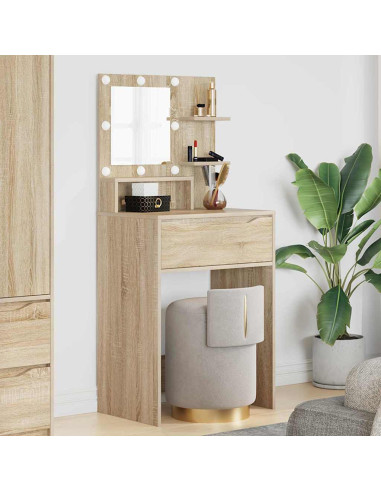 Tavoli da Trucco per Camera da Letto con cassetto Rovere Sonoma