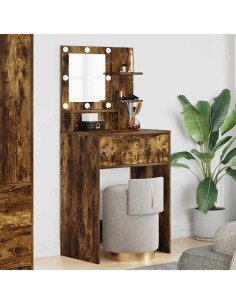 Tavoli da Trucco per Camera da Letto con cassetto Rovere fumé