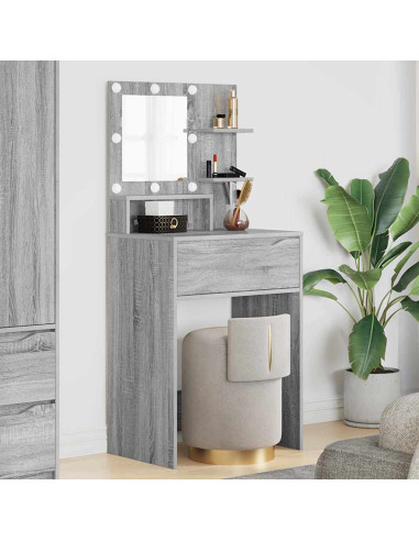 Tavoli da Trucco per Camera da Letto con cassetto Grigio Sonoma