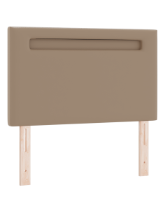 Testiera LED Cappuccino 90 cm Pelle Sintetica