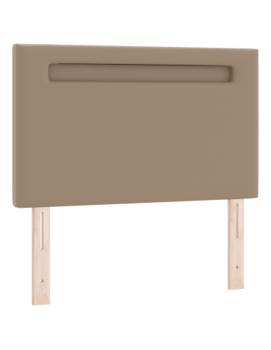 Testiera LED Cappuccino 90 cm Pelle Sintetica