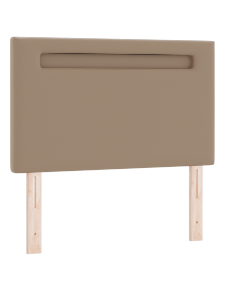 Testiera LED Cappuccino 90 cm Pelle Sintetica