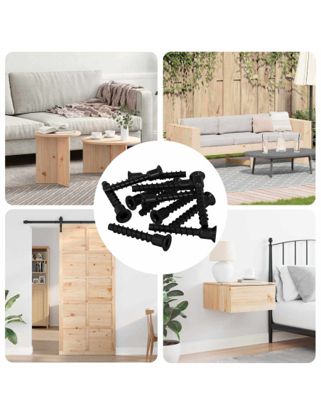 Vite a testa esagonale 3072 pcs Nero 7 x 40 mm Ferro