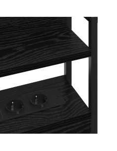 Testata contenitore con testiera Rovere nero 140,5 x 15 x 98 cm