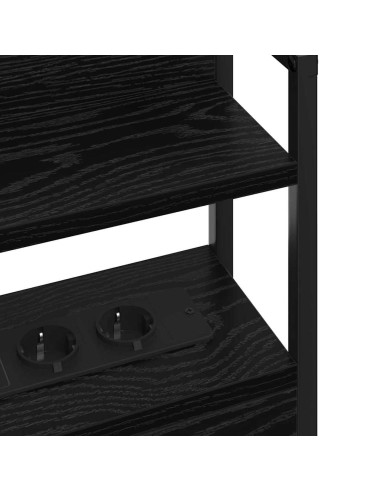 Testata contenitore con testiera Rovere nero 140,5 x 15 x 98 cm