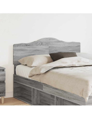 Testiera con testiera Grigio Sonoma 135 cm Legno multistrato