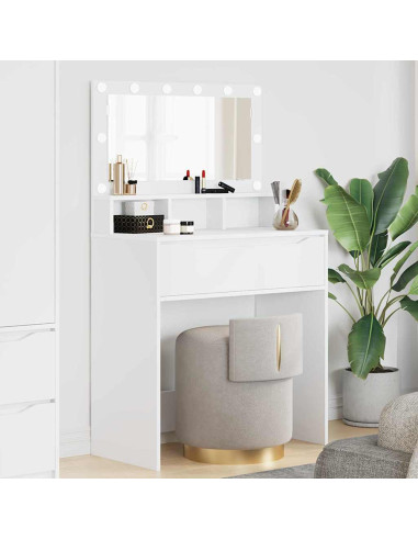 Tavoli da Trucco per Camera da Letto Bianco 80 x 39,6 x 135 cm