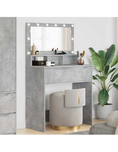 Tavoli da Trucco per Camera da Letto Grigio cemento