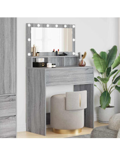 Tavoli da Trucco per Camera da Letto con cassetto Grigio Sonoma