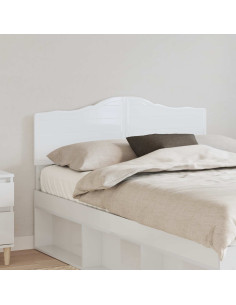 Testiera con testiera Bianco Lucido 135 cm Legno multistrato