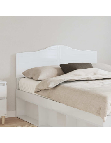 Testiera con testiera Bianco Lucido 135 cm Legno multistrato