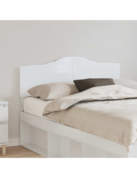 Testiera con testiera Bianco Lucido 135 cm Legno multistrato