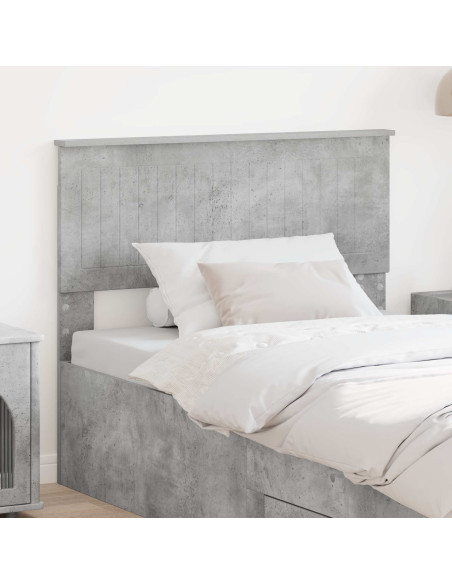 Testiera con testiera Grigio cemento 100 cm Legno multistrato