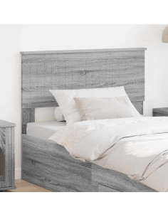 Testiera con testiera Grigio Sonoma 100 cm Legno multistrato