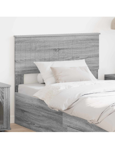 Testiera con testiera Grigio Sonoma 100 cm Legno multistrato