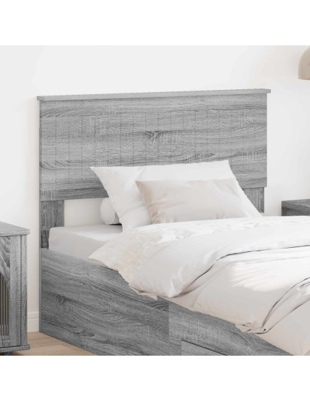 Testiera con testiera Grigio Sonoma 100 cm Legno multistrato