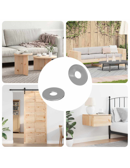 Rondelle 2 pcs Argento 18 x 18 x 1,2 mm Ferro