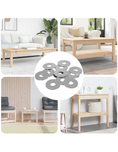 Rondelle 12 pcs Argento 18 x 18 x 1,2 mm Ferro