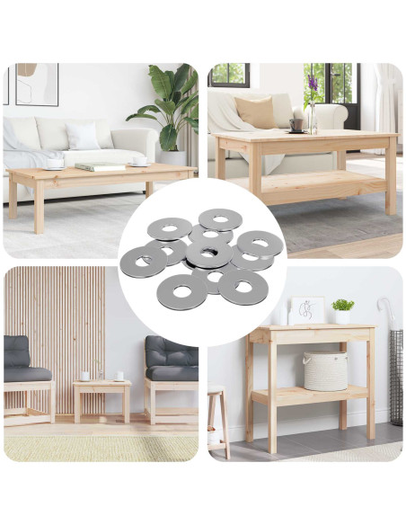 Rondelle 12 pcs Argento 18 x 18 x 1,2 mm Ferro