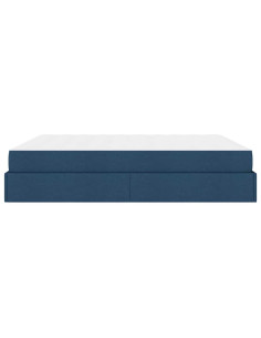 Struttura letto con materasso con materasso 2 pcs Blu Tessuto