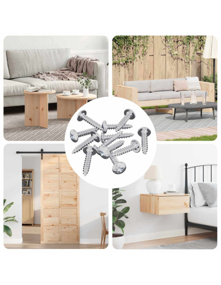 Chiodo autofilettante 12 pcs Zincato 4 x 20 mm Acciaio