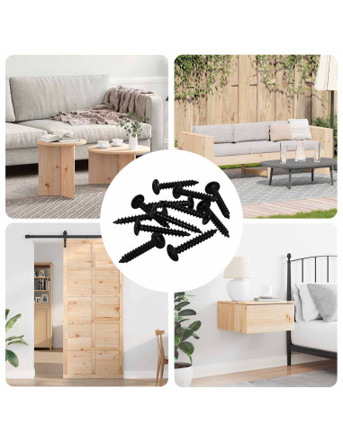 Chiodo autofilettante 9000 pcs Nero Acciaio