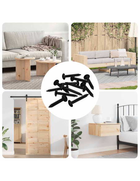 Chiodo autofilettante 9000 pcs Nero Acciaio