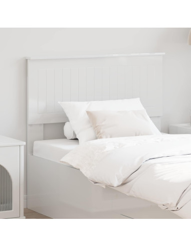 Testiera con testiera Bianco Lucido 90 cm Legno multistrato