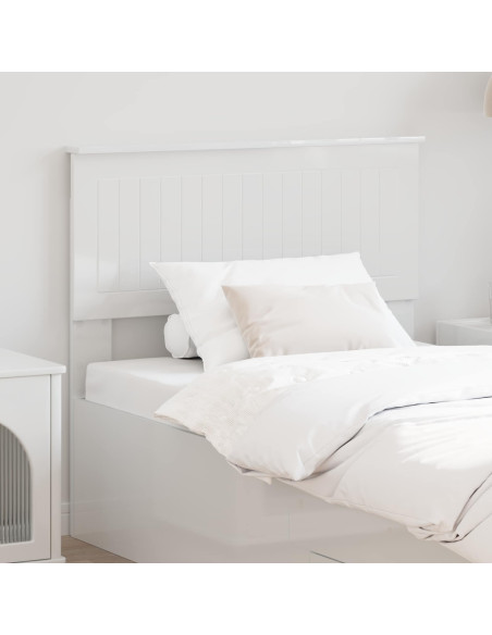 Testiera con testiera Bianco Lucido 90 cm Legno multistrato