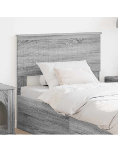 Testiera con testiera Grigio Sonoma 90 cm Legno multistrato