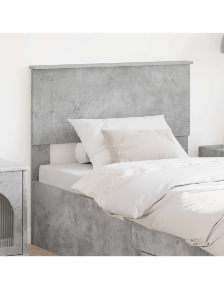 Testiera con testiera Grigio cemento 90 cm Legno multistrato