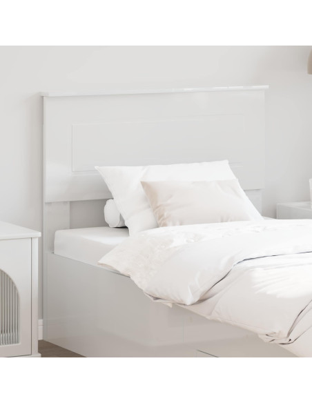 Testiera con testiera Bianco Lucido 90 cm Legno multistrato